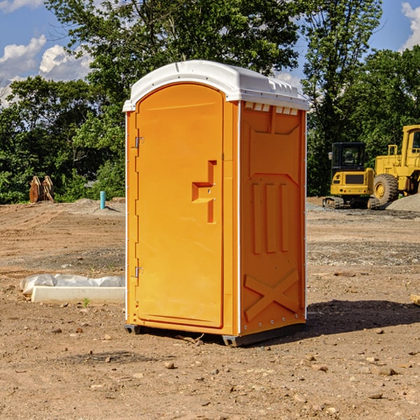 how often are the portable restrooms cleaned and serviced during a rental period in Bristol